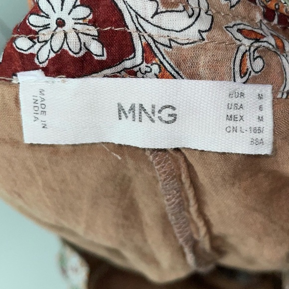New MANGO Paisley Print Cotton Short Size Small - Picture 6 of 9